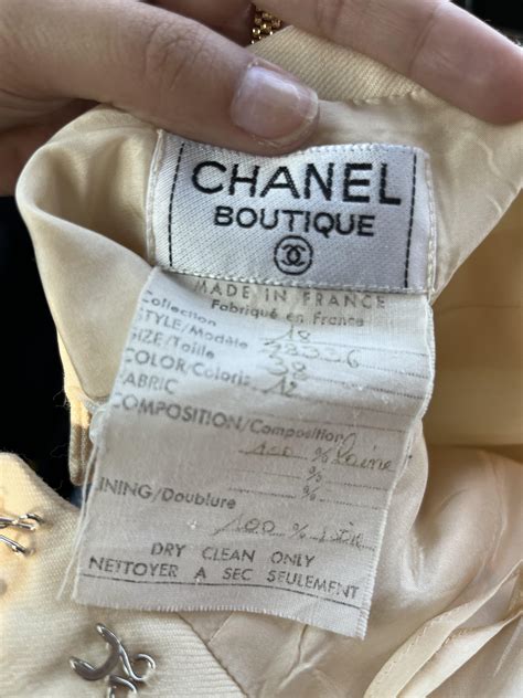 vintage chanel inside tags